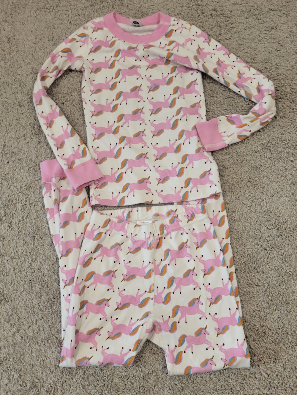 Hanna Andersson Unicorn Pajama Set Size 6-7 - Picture 1 of 5